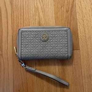 Tory Burch Grey Wristlet